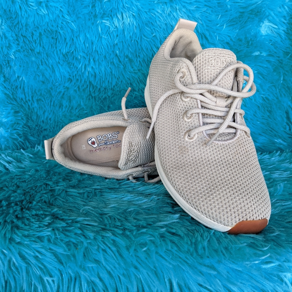 Bobs by Skechers, size 9W color fog gray